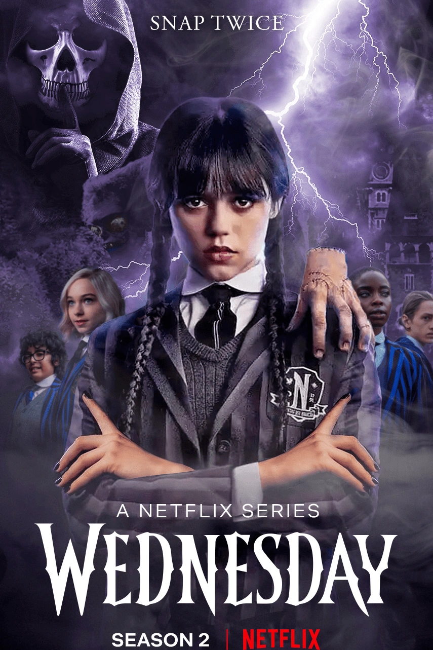 Wednesday series poster in the catalogue preview